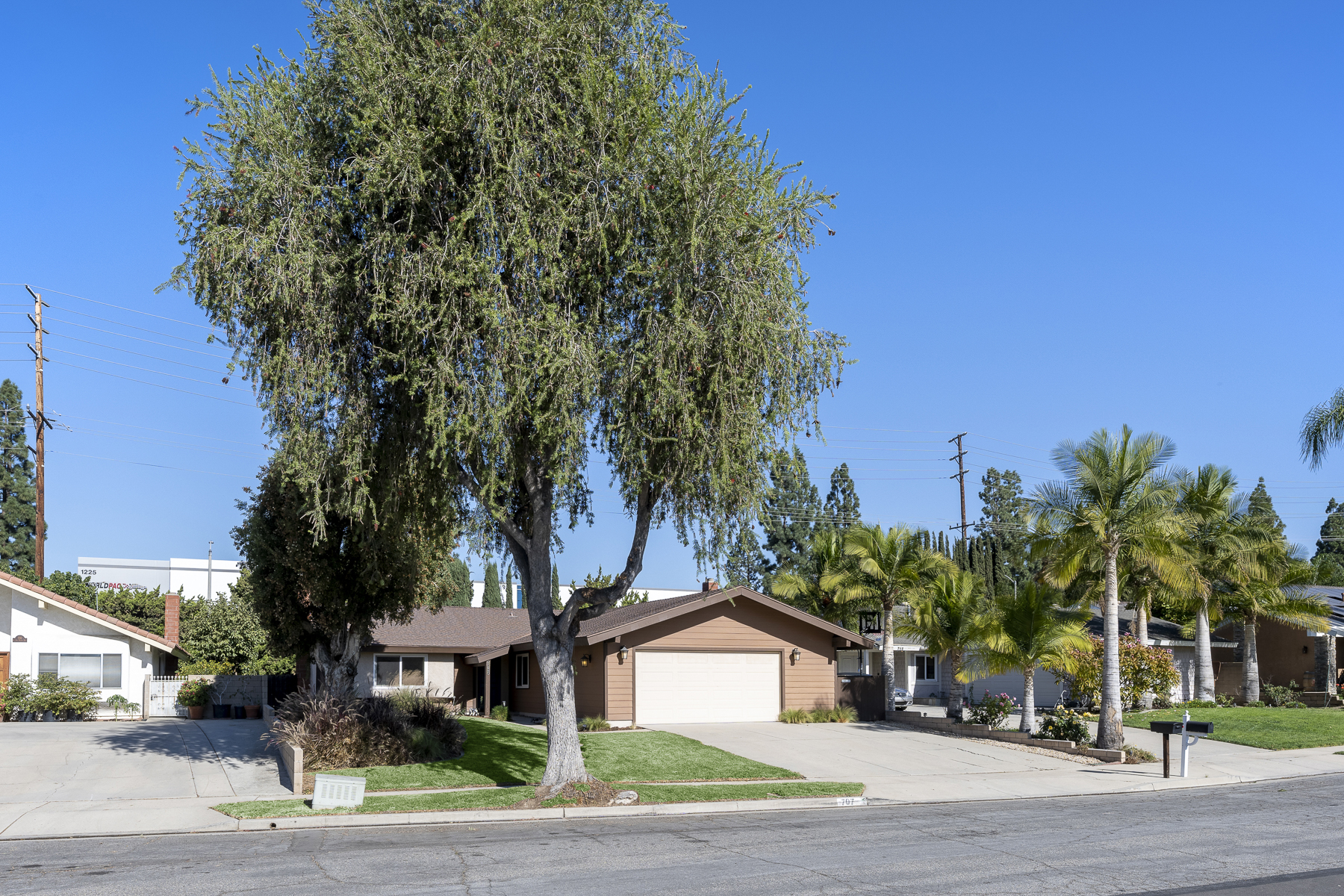 Fullerton Single Level Cul-De-Sac Home – 707 San Ramon Drive, Fullerton, CA 92835 - Front House - Full Angled Street View