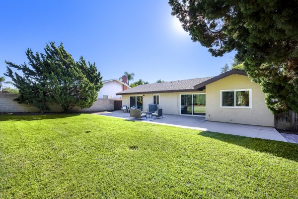 Fullerton Single Level Cul-De-Sac Home – 707 San Ramon Drive, Fullerton, CA 92835 - Back Yard with House