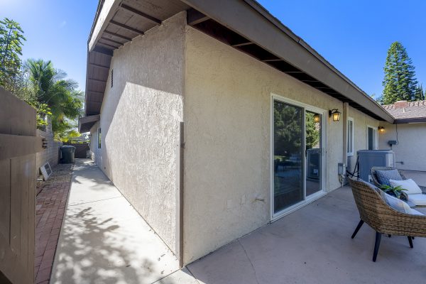 Fullerton Single Level Cul-De-Sac Home – 707 San Ramon Drive, Fullerton, CA 92835 - Patio View - House Back Wall