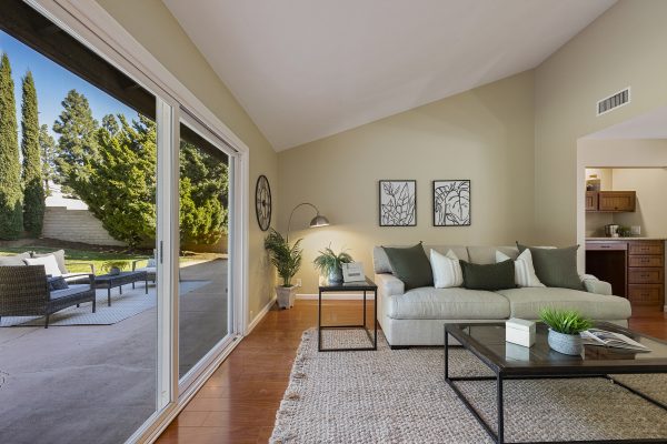 Fullerton Single Level Cul-De-Sac Home – 707 San Ramon Drive, Fullerton, CA 92835 - Living Room Patio View