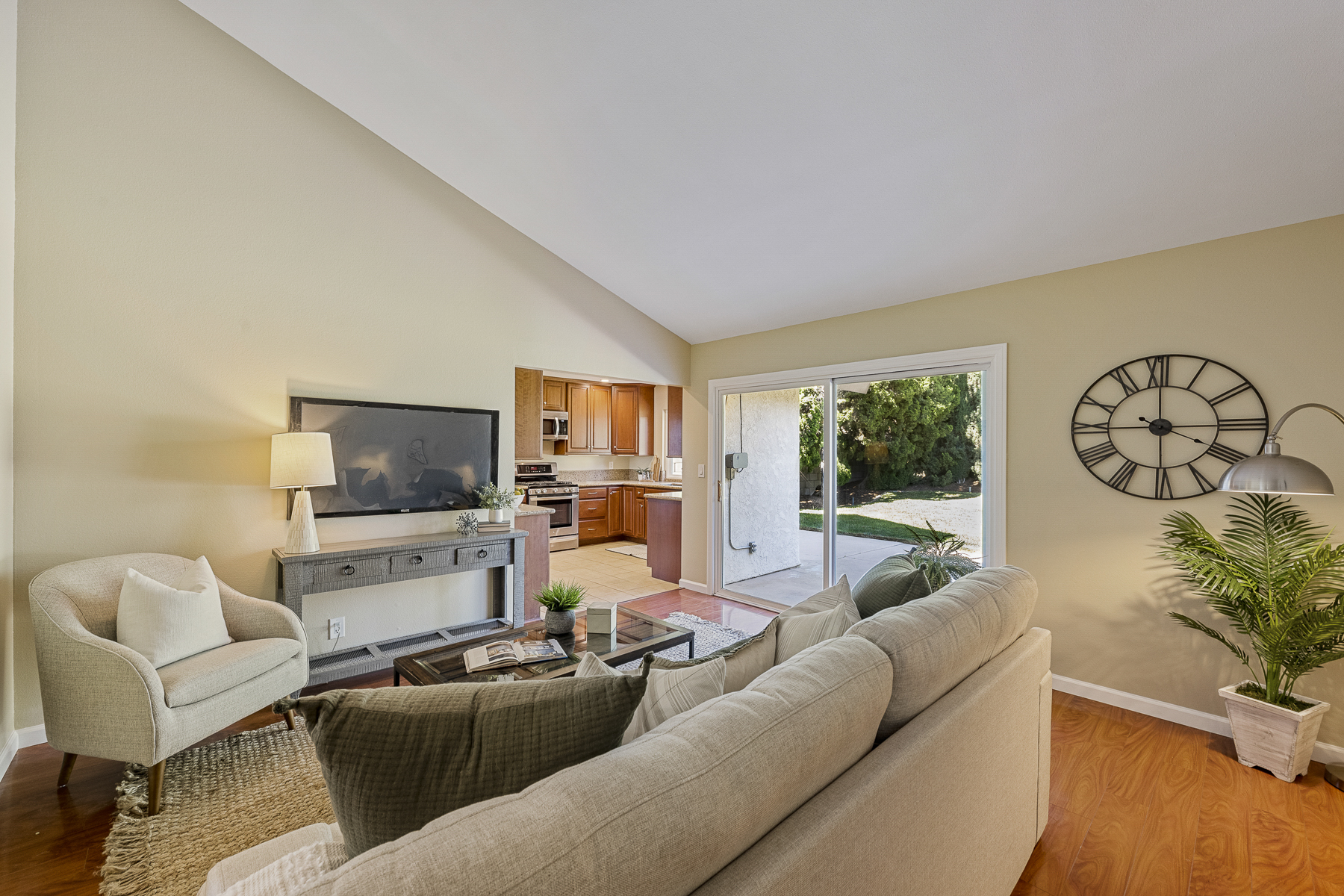 Fullerton Single Level Cul-De-Sac Home – 707 San Ramon Drive, Fullerton, CA 92835 - Living Room TV Angled