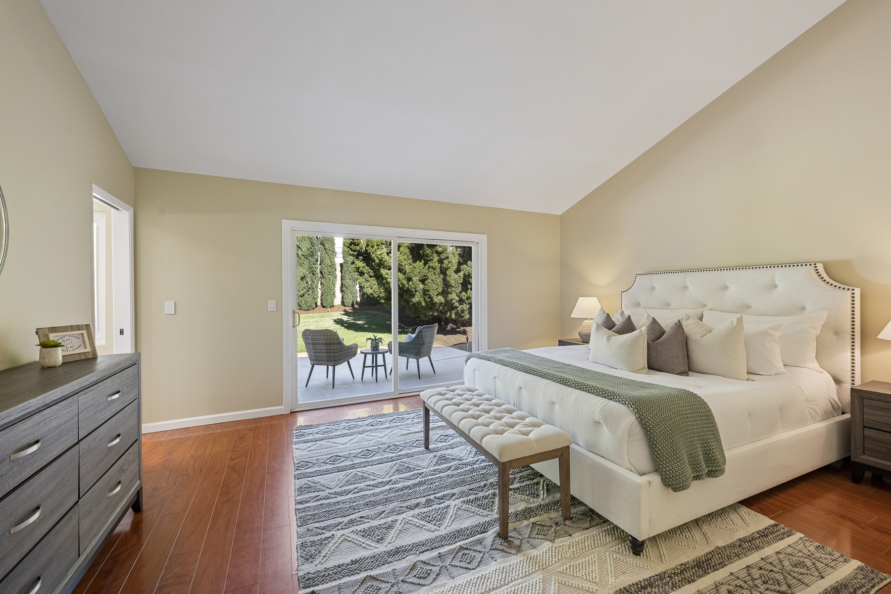 Fullerton Single Level Cul-De-Sac Home – 707 San Ramon Drive, Fullerton, CA 92835 - Master Bedroom Angled Bed