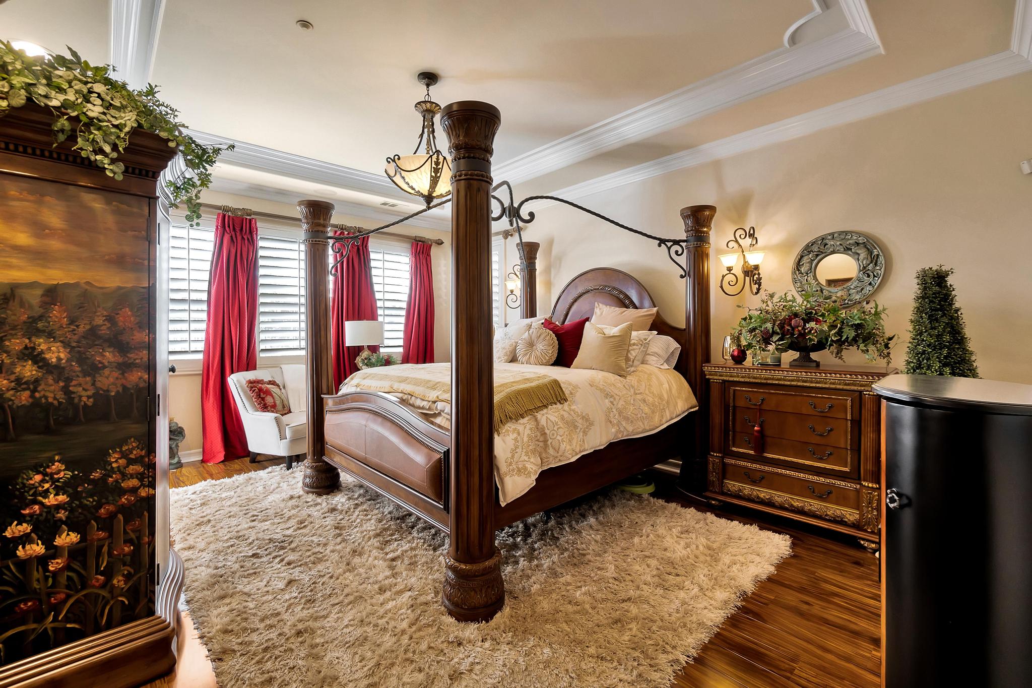 Tuscan-Inspired Olinda Ranch Villa – 467 Tangerine Place, Brea, CA 92823 - Master Bedroom Bed