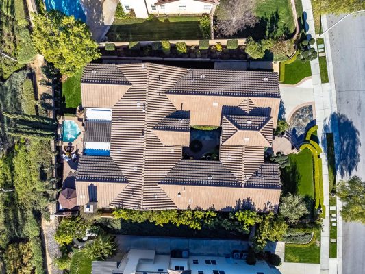 Tuscan-Inspired Olinda Ranch Villa – 467 Tangerine Place, Brea, CA 92823 - Drone - Top Overview of Entire Property