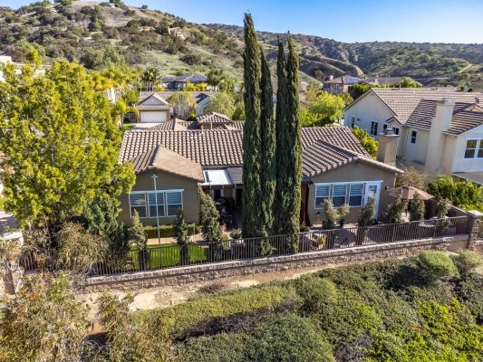 Tuscan-Inspired Olinda Ranch Villa – 467 Tangerine Place, Brea, CA 92823 - Overview - Back of House, Roof & Backyard