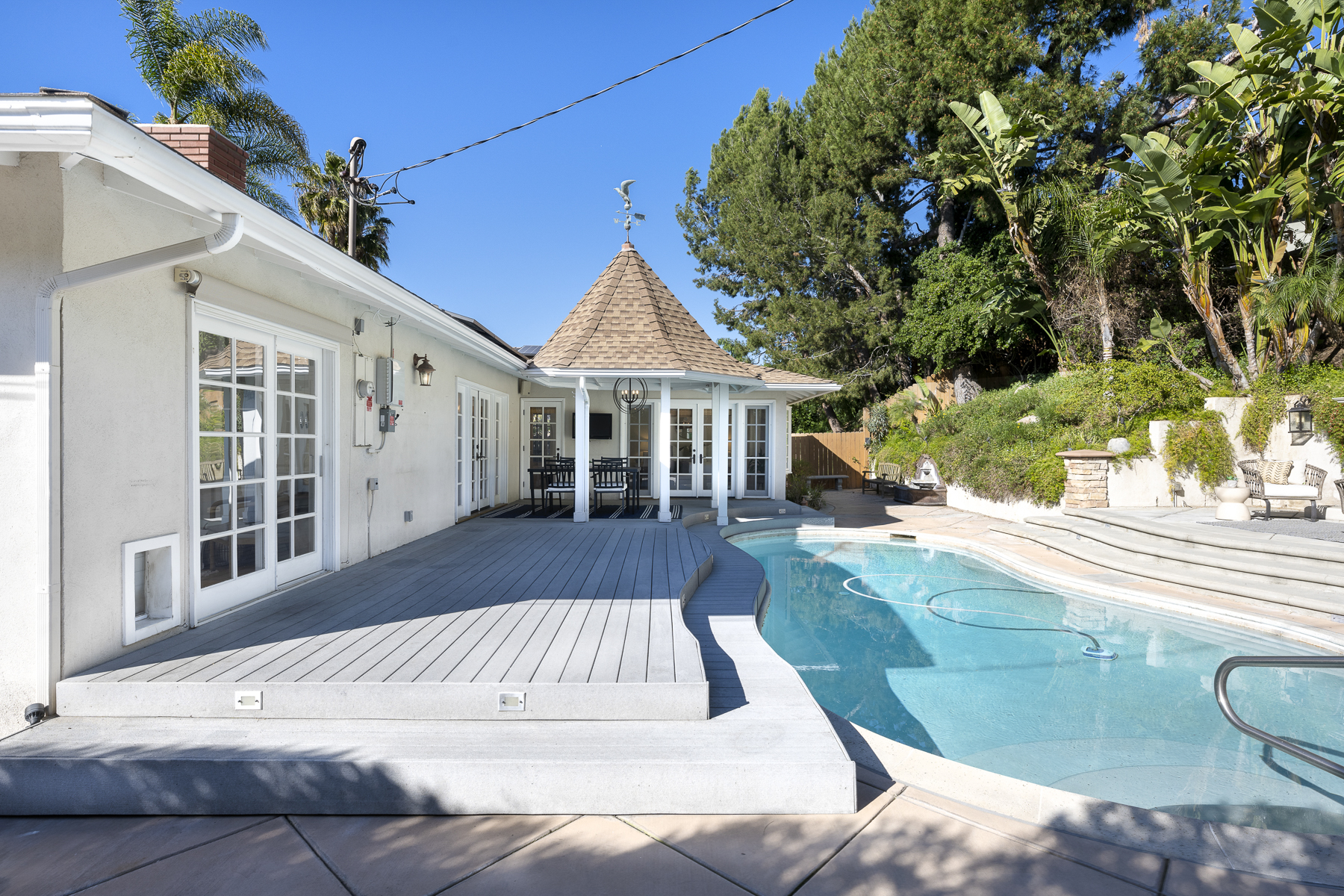 806 N. Adlena Drive, Fullerton, CA 92833: Exterior shot of pool and patio deck.