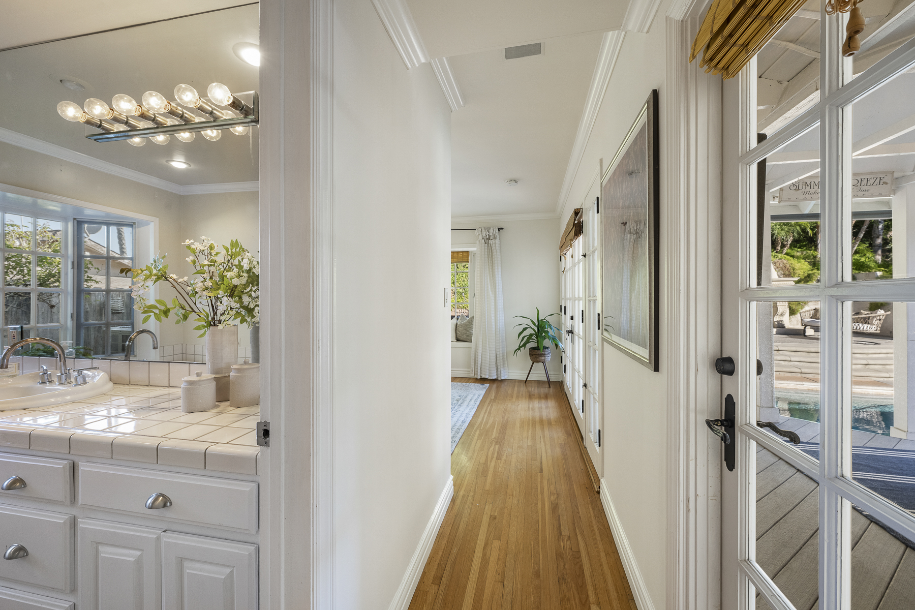806 N. Adlena Drive, Fullerton, CA 92833: Interior shot of bedroom hallway and bathroom.