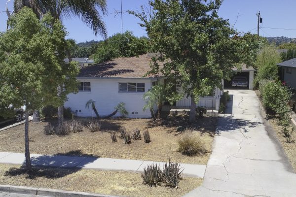 319 E. Francis Ave, La Habra, CA 90631: Aerial view, front of house.