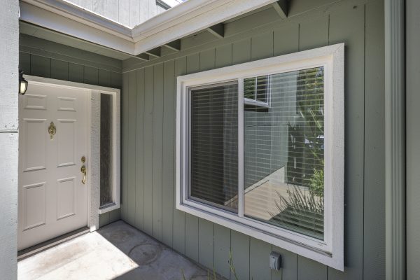 3424 Pinebrook Costa Mesa CA 92626: Picture of front door and home office window.
