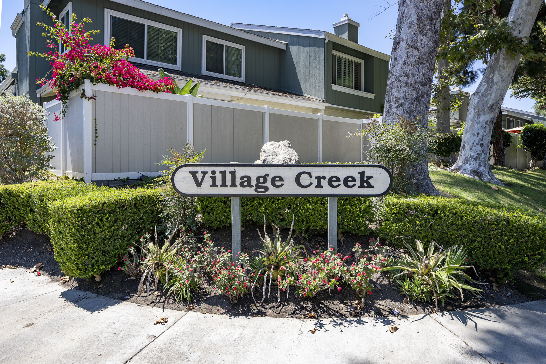 3424 Pinebrook Costa Mesa CA 92626: Village Creek sign.