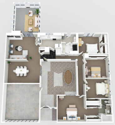 2115 E. South Redwood Dr-Floor Plan 3-D